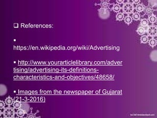 Features of Advertisement | PPTX