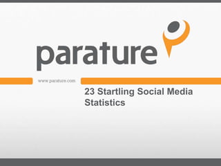23 Startling Social Media
Statistics
 
