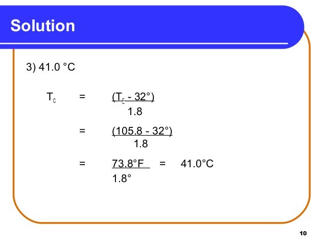 Conversion Of Temperature