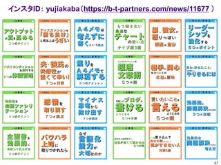 インスタID： yujiakaba（https://b-t-partners.com/news/11677 ）
47
 