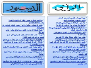 الرصد الاعلامي لهذا اليوم الثلاثاء 24.1.2012