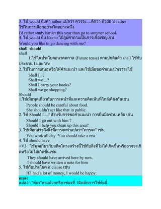 กริยาช่วยมีด้วยกันทั้งหมด 24 ตัวดังนี้