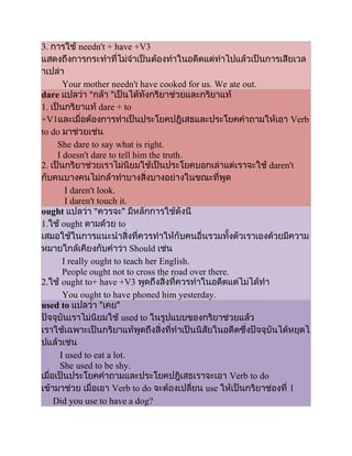 กริยาช่วยมีด้วยกันทั้งหมด 24 ตัวดังนี้