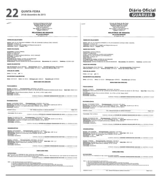 QUINTA-FEIRA
24 de dezembro de 2015
22 GUARUJÁ
Diário Oficial
 