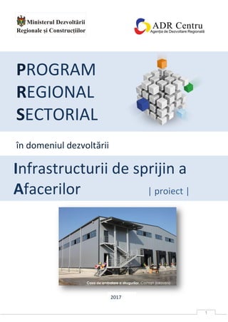 1
PROGRAM
REGIONAL
SECTORIAL
în domeniul dezvoltării
Infrastructurii de sprijin a
Afacerilor | proiect |
2017
Casa de ambalare a strugurilor, Costești (Ialoveni)
 