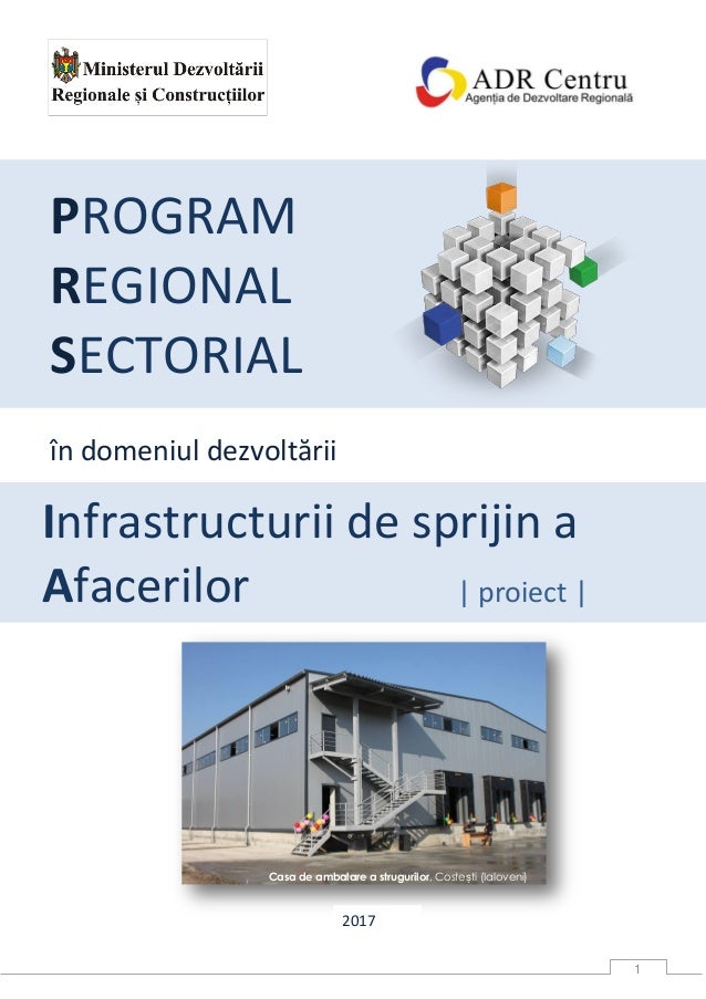 Programului Regional Sectorial In Domeniul Infrastructurii De Sprijin