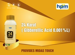 24 Karat
( Gibberellic Acid 0.001%L)
PROVIDES MIDAS TOUCH
 