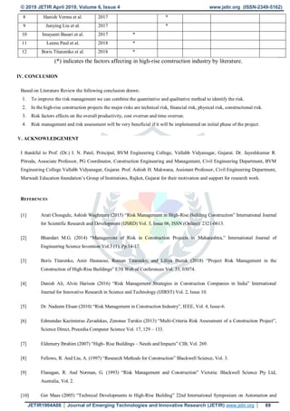 Risk Management in High Rise Construction Projects: A Review | PDF