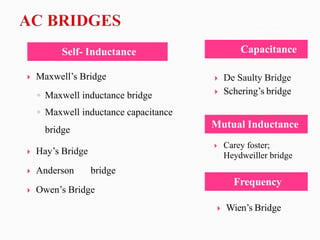 ac dc bridges | PDF