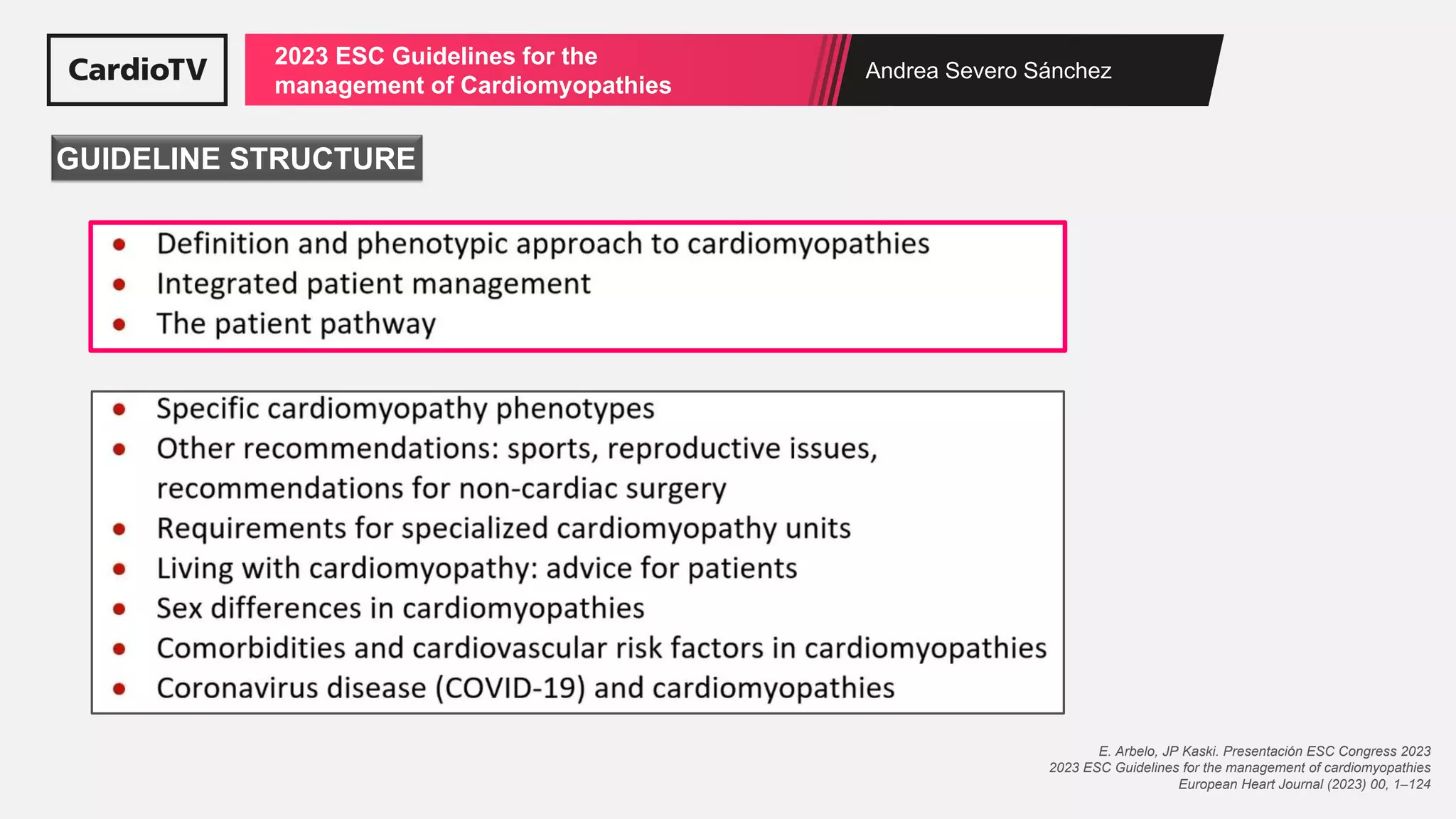 2023 ESC Guidelines for the management of Cardiomyopathies (I) | PDF