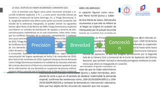 RELACIÓN FÁCTICA
Precisión Brevedad
Concreció
n
 