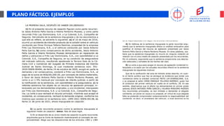 PLANO FÁCTICO. EJEMPLOS
 