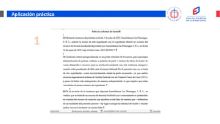 Aplicación práctica
1
 