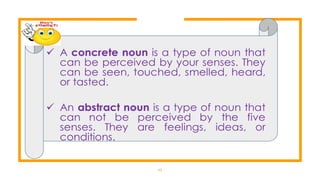 Powerpoint on Language 5 Concrete and Abstract Nouns for Aralinks.pptx