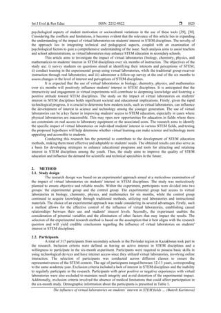 The influence of virtual laboratories on students’ interest in STEM ...
