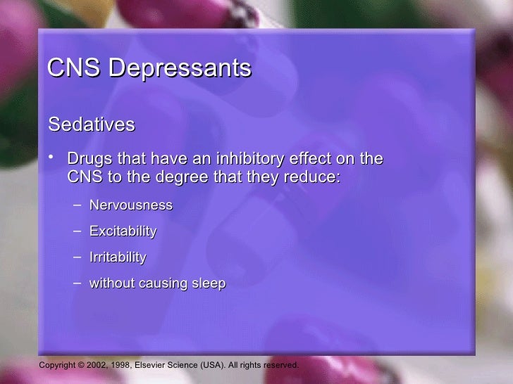 valium a depressant is cns