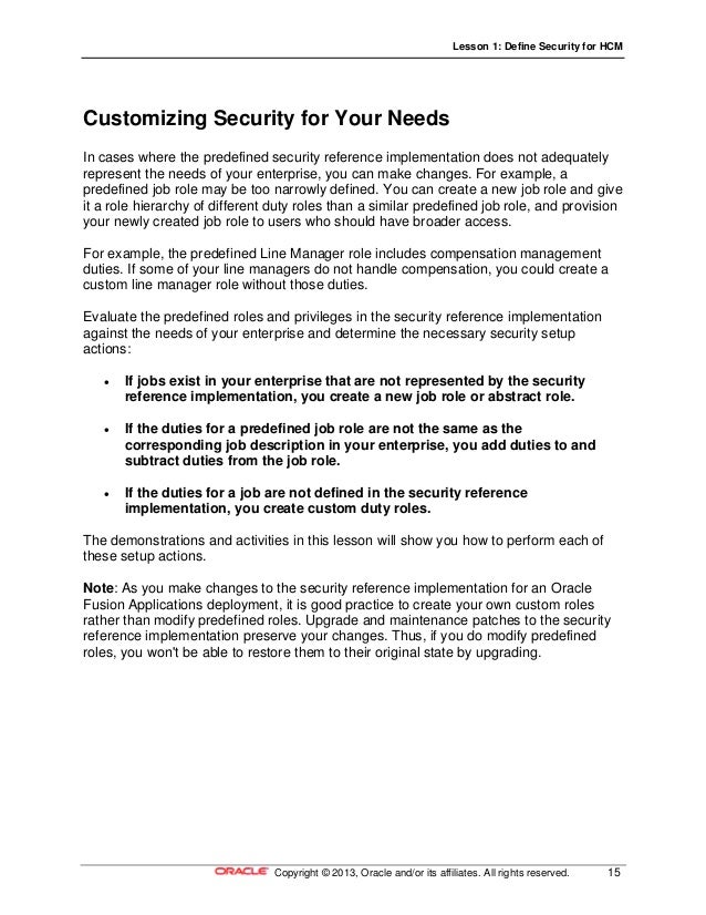 24 define security for hcm custom duty jobs