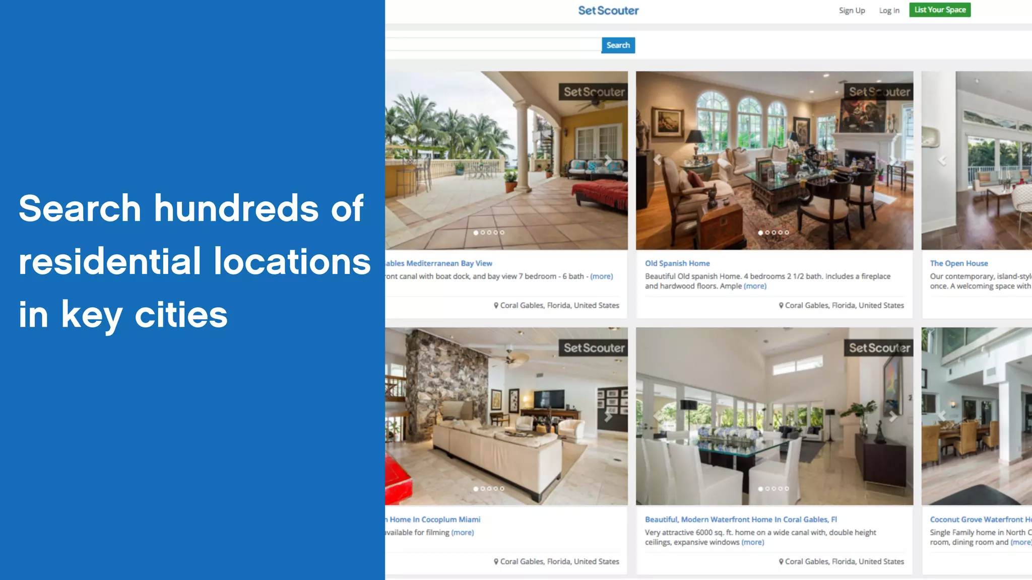 Search hundreds of
residential locations
in key cities