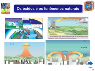 Os óxidos e os fenômenos naturais




                                    20
 