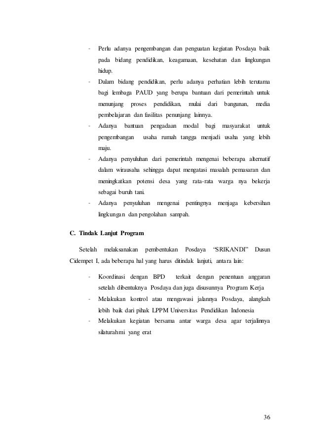 Contoh Laporan Kkn