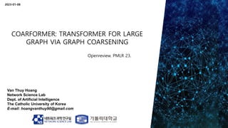 Van Thuy Hoang
Network Science Lab
Dept. of Artificial Intelligence
The Catholic University of Korea
E-mail: hoangvanthuy90@gmail.com
2023-01-08
Openreview. PMLR 23.
 