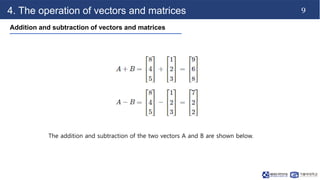 Vector and Matrix operationsVector and Matrix operations | PPT