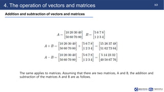 Vector and Matrix operationsVector and Matrix operations | PPT