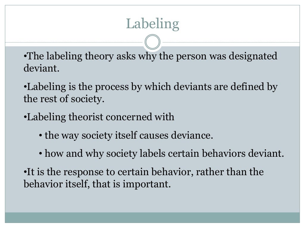 Labeling theory