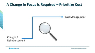 © Health Catalyst. Confidential and Proprietary.
A Change In Focus Is Required – Prioritize Cost
Charges /
Reimbursement
Cost Management
 