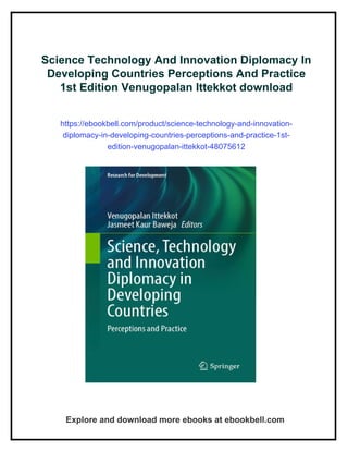 Science Technology And Innovation Diplomacy In Developing Countries ...