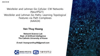 Van Thuy Hoang
Network Science Lab
Dept. of Artificial Intelligence
The Catholic University of Korea
E-mail: hoangvanthuy90@gmail.com
2024-04-08
 