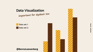 Data Visualization
Source:
unknown
@BennoLoewenberg
Data set 1
Data set 2
important for dyslexic too
 