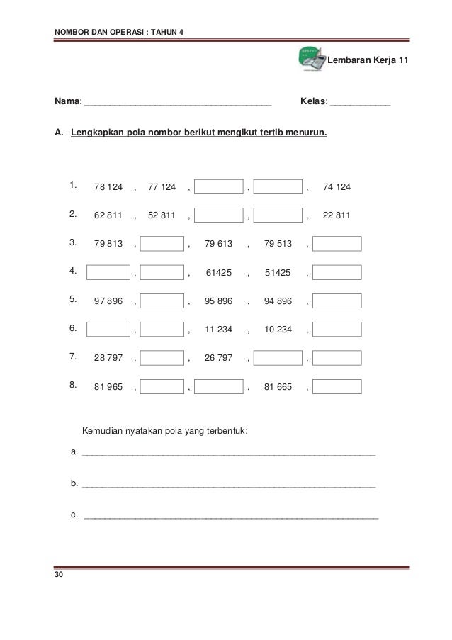 MODUL PENGAJARAN DAN PEMBELAJARAN MATEMATIK TAHUN 4
