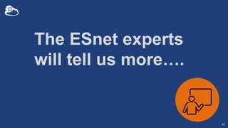 The ESnet experts
will tell us more….
62
 