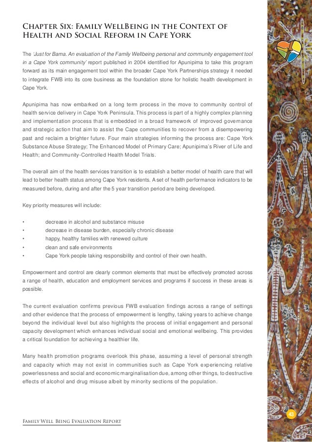 Report Family Well Being Education >> Fwb Finalreport 2006 Report Family Well Being Education >> Fwb Finalreport 2006