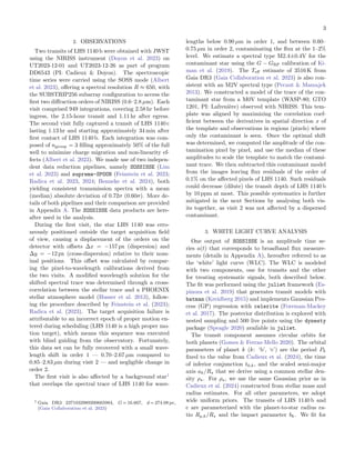 3
2. OBSERVATIONS
Two transits of LHS 1140 b were obtained with JWST
using the NIRISS instrument (Doyon et al. 2023) on
UT...