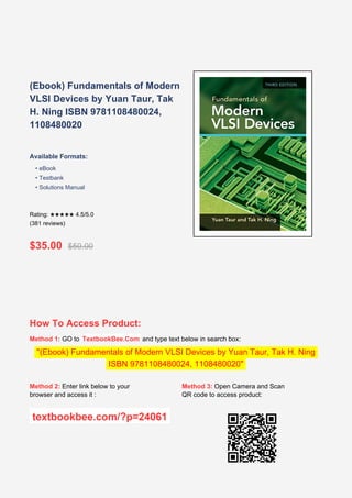 Fundamentals of Modern VLSI Devices: Advanced Semiconductor Device ...