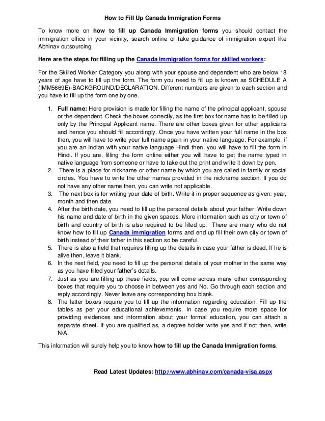 Canada immigration form download pdf Canada immigration form download pdf