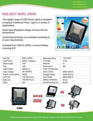240w led flood light new