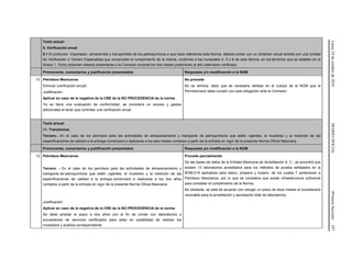 Lunes24deoctubrede2016DIARIOOFICIAL(PrimeraSección)107
Texto actual:
8. Verificación anual
8.1 El productor, importador, almacenista y transportista de los petroquímicos a que hace referencia esta Norma, deberá contar con un dictamen anual emitido por una Unidad
de Verificación o Tercero Especialista que compruebe el cumplimiento de la misma, conforme a los numerales 4, 5 y 6 de esta Norma, en los términos que se detallan en el
Anexo 1. Dicho dictamen deberá presentarse a la Comisión durante los tres meses posteriores al año calendario verificado.
Promovente, comentarios y justificación presentados Respuesta y/o modificación a la NOM
12 Petróleos Mexicanos
Eliminar (verificación anual)
Justificación:
Aplicar en caso de la negativa de la CRE de la NO PROCEDENCIA de la norma
Ya se tiene una evaluación de conformidad, se considera un exceso y gastos
adicionales el tener que contratar una verificación anual.
No procede
No se elimina, dado que es necesario señalar en el cuerpo de la NOM que el
Permisionario debe cumplir con esta obligación ante la Comisión.
Texto actual:
11. Transitorios
Tercero.- En el caso de los permisos para las actividades de almacenamiento y transporte de petroquímicos que estén vigentes, el muestreo y la medición de las
especificaciones de calidad a la entrega comenzará a realizarse a los seis meses contados a partir de la entrada en vigor de la presente Norma Oficial Mexicana.
Promovente, comentarios y justificación presentados Respuesta y/o modificación a la NOM
13 Petróleos Mexicanos
Tercero. - En el caso de los permisos para las actividades de almacenamiento y
transporte de petroquímicos que estén vigentes, el muestreo y la medición de las
especificaciones de calidad a la entrega comenzará a realizarse a los dos años
contados a partir de la entrada en vigor de la presente Norma Oficial Mexicana.
Procede parcialmente:
De las bases de datos de la Entidad Mexicana de Acreditación A. C., se encontró que
existen 13 laboratorios acreditados para los métodos de prueba señalados en la
NOM-014 aplicables para etano, propano y butano, de los cuales 7 pertenecen a
Petróleos Mexicanos, por lo que se considera que existe infraestructura suficiente
para constatar el cumplimiento de la Norma.
No obstante, se está de acuerdo con otorgar un plazo de doce meses al considerarlo
razonable para la acreditación y aprobación total de laboratorios.
Justificación:
Aplicar en caso de la negativa de la CRE de la NO PROCEDENCIA de la norma
Se debe ampliar el plazo a dos años con el fin de contar con laboratorios o
proveedores de servicios certificados para estar en posibilidad de realizar los
muestreos y análisis correspondiente.
 