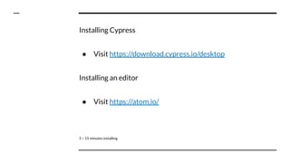 Workshop de Testes com Cypress