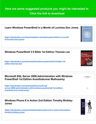 Windows Powershell in Action 1st Edition Bruce G. Payette | PDF