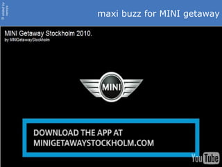 slidedby
nereÿs
©
maxi buzz for MINI getaway
 