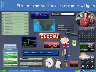 slidedby
nereÿs
©
être présent sur tous les écrans : widgets
 