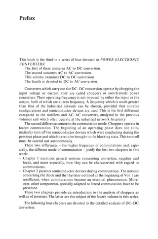 Power Electronic Converters Dcdc Conversion Robert Bausiere | PDF