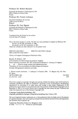 Power Electronic Converters Dcdc Conversion Robert Bausiere | PDF