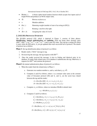 Cryptanalysis of Sulma, An Ultralightweight Mutual Authentication ...