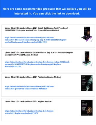 Kaplan Medical Usmle Step 2 Ck Qbook Kaplan | PDF