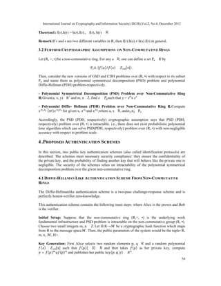 AUTHENTICATION SCHEMES USING POLYNOMIALS OVER NON-COMMUTATIVE RINGS | PDF