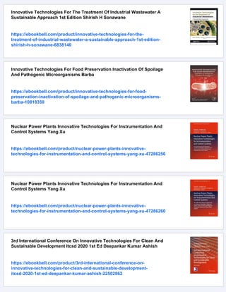 Innovative Technologies For Printing And Packaging Min Xu Li Yang | PDF